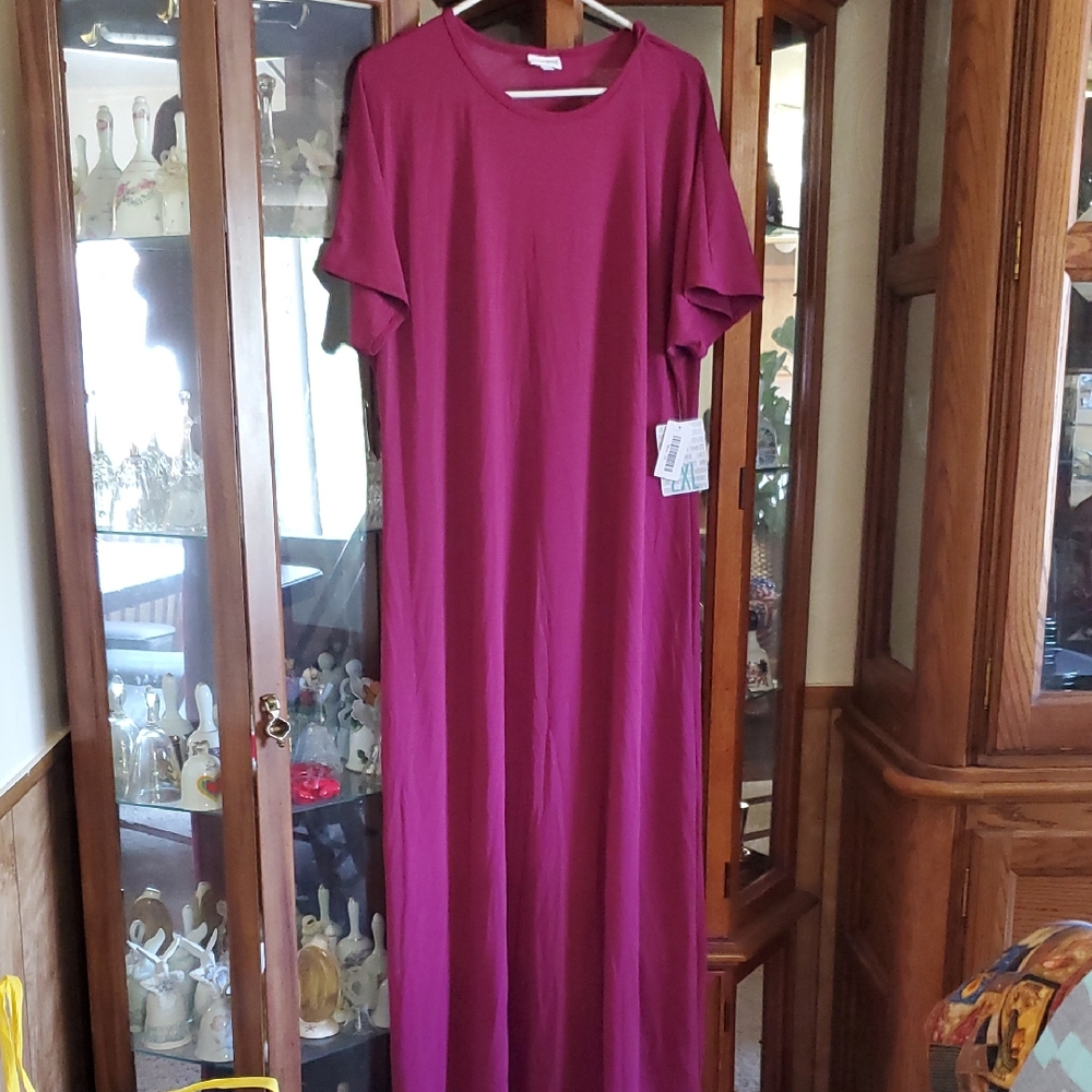 #DR17 (CH) NWT LuLaRoe Maria Magenta Maxi Dress